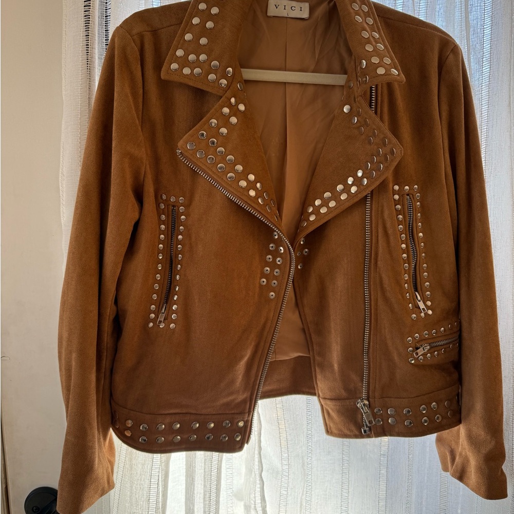 VICI Brown Studded Women's Jacket
